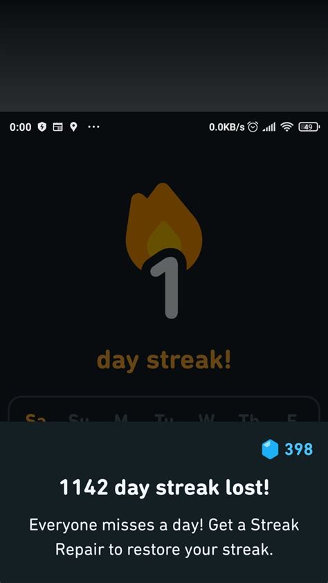 i lost my streak duolingo.